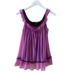 Victoria’s Secret Vintage Sexy Little Things Purple Black Lace  SZ S # 1609